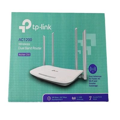 TP-Link Archer C50 Dual Band 1200Mbps WLAN-Router mit 4*5dBi-Antennen