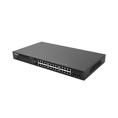 RG-ES126GS-LP24 100G Plug-and-Play POE-Zugangsnetzwerk-Switch mit 2 Vorstromanschlüssen
